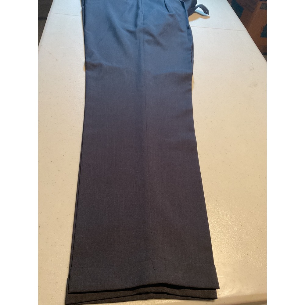 Savane‎ Mens Pleated Dress Pants 38x32 Gray Cuffed Trousers SESB0133